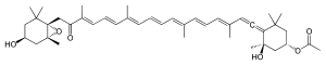フコキサンチンの分子構造図